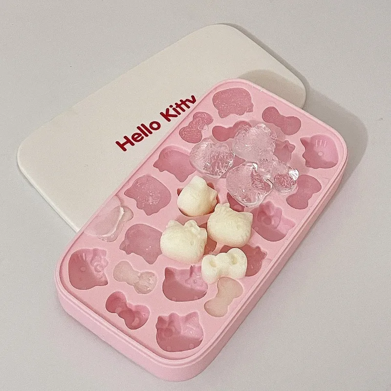 

Trendy Kitty Food Grade Silicone Mold Ice Tray Homemade Ice Cube Girl Ice Cream Household Cute Cartoon Shape Pattern