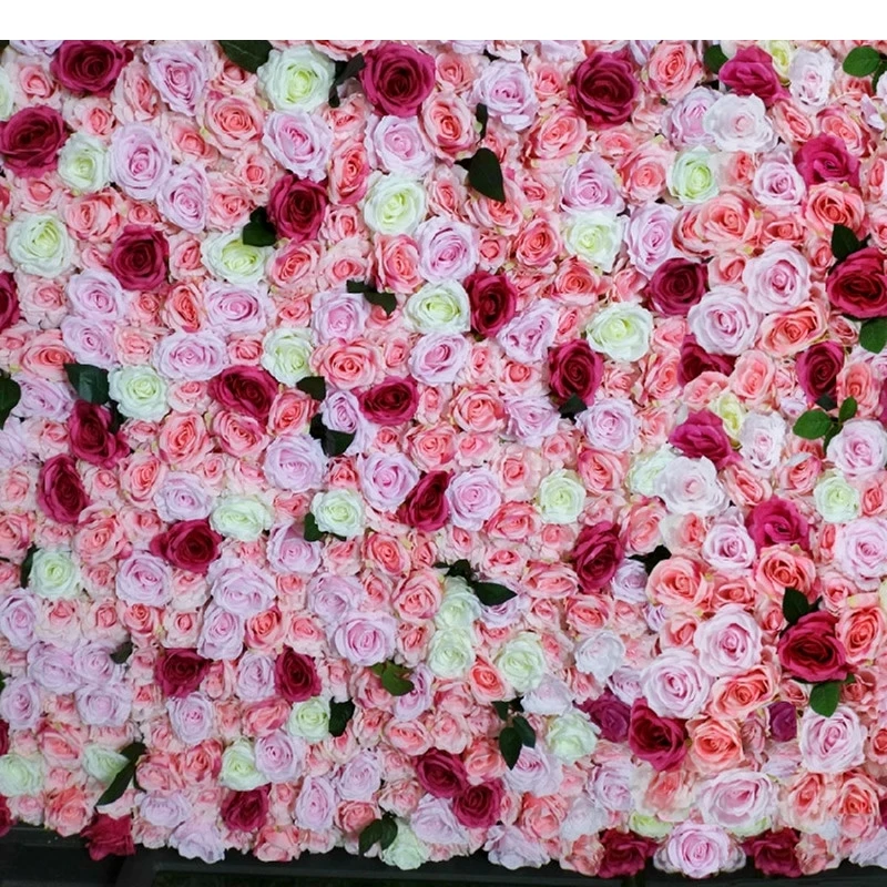 

40x60cmArtificial Flowers Silk Rose Wedding Accessories Background Wall Party Home Decoration Baby Shower Flower