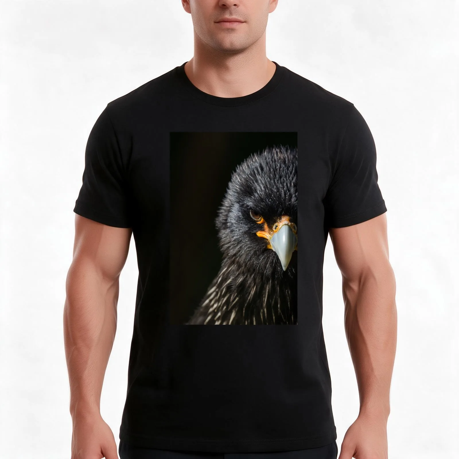 Caracara portrait half profile T-Shirt Summer Casual Cotton Tee Oversized Streetwear Tops Vintage Graphic Print 100% Cotton