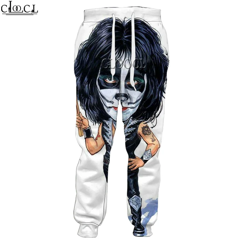 Hx moda mais novo mais novo rock singer kiss band impressão 3d das mulheres dos homens calças casuais unisex outono sweatpants transporte da gota