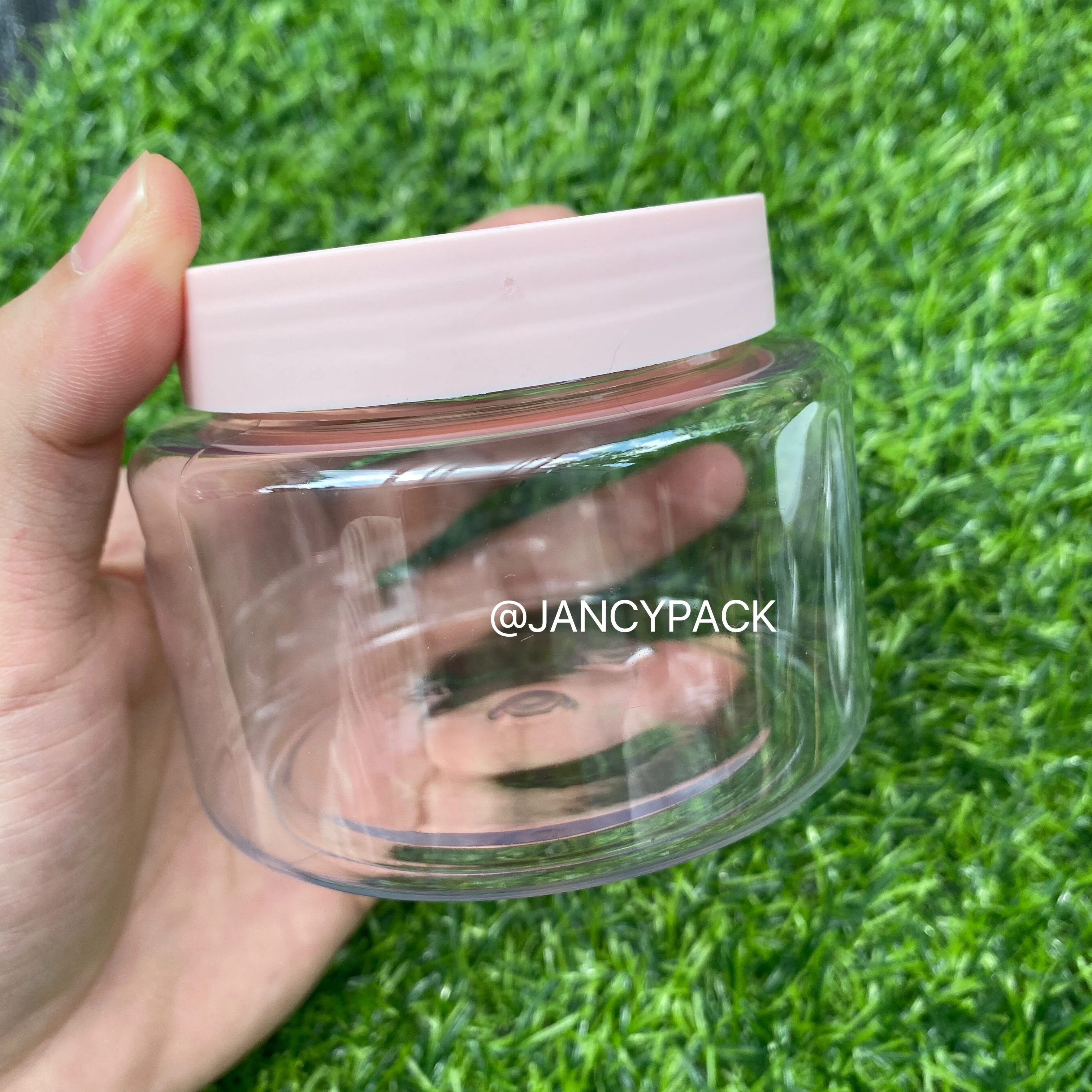 250g big Plastic Refillable Bottles Travel Face Cream Jar Grern green Pink White Lotion Cosmetic Container Empty Makeup Pot