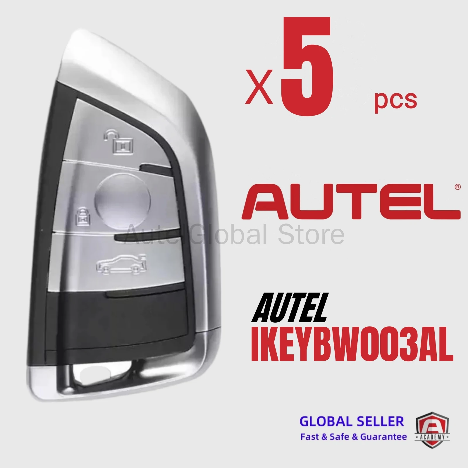 5PCS Autel IKEYBW003AL BW003AL Universal Smart Remote Key 3 Buttons For BMW For Autel Smart Key For KM100 IM508 IM608 KM100E