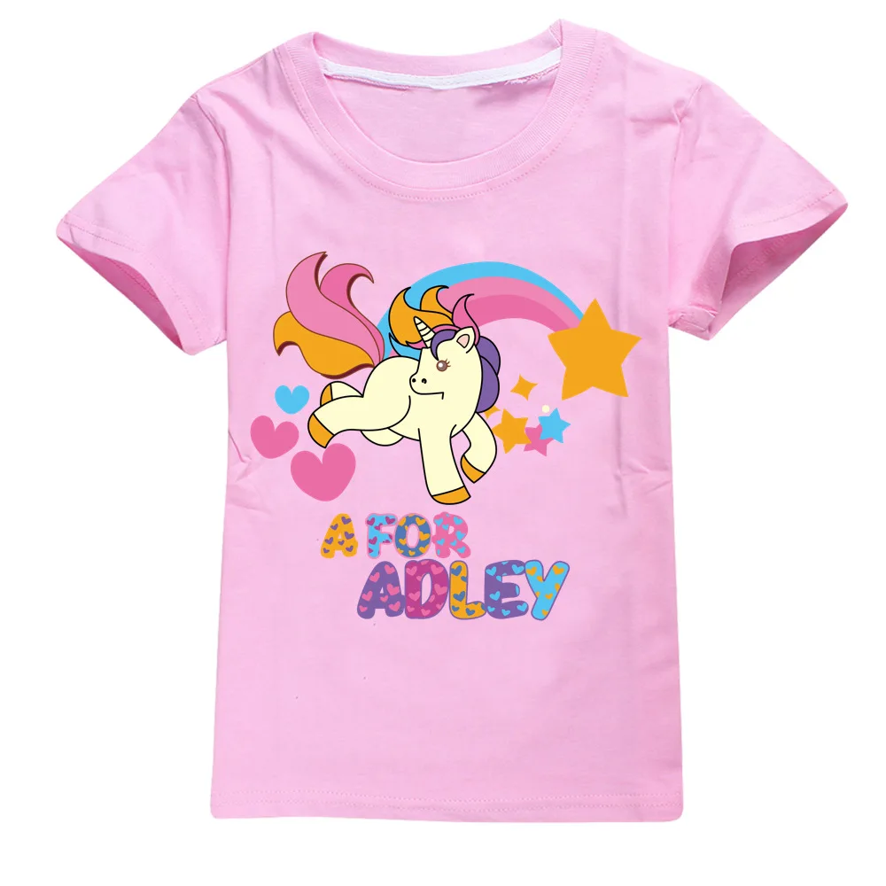 

Summer Child A for Adley Clothes Birthday Girl T-Shirt Cotton Toddler Shirts Big Boys Tops School Kids Fashion Short Sleeve Tees