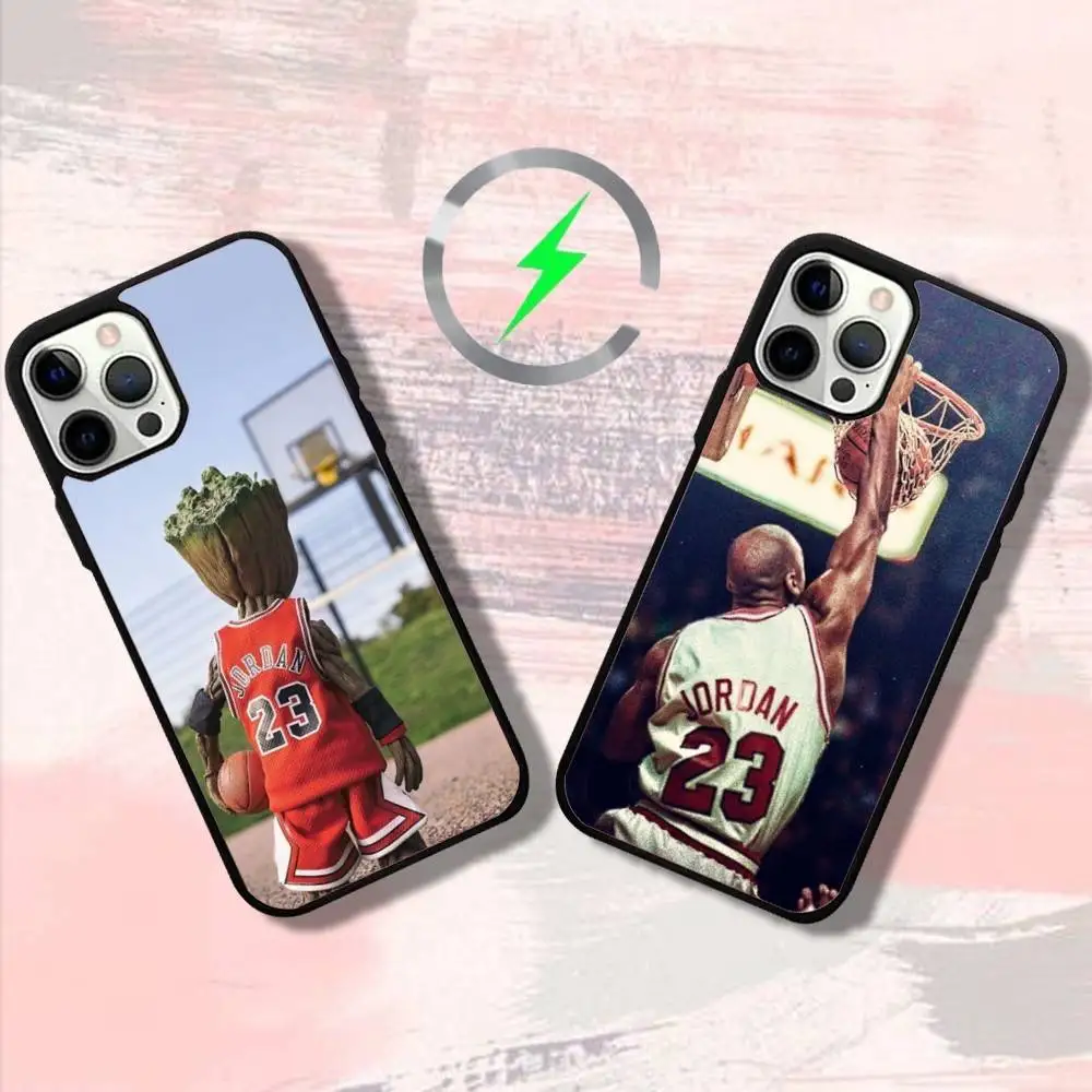 

Star J-Jordans NO 23 Phone Case For iPhone 17,16,15,14,13,12,11,Pro,Max,Plus,Mini,SE4,E Magnetic Magsafe Wireless Charging