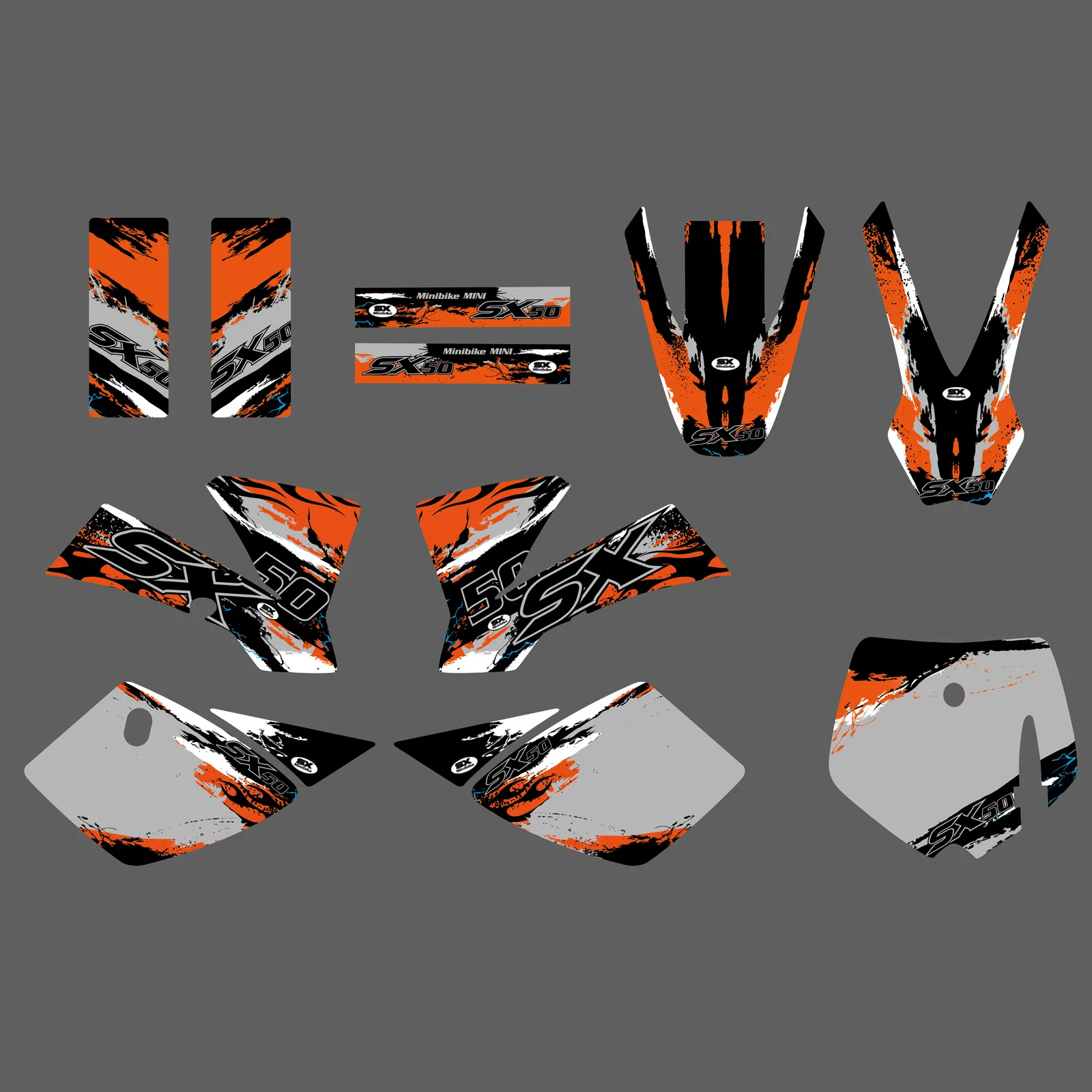 NICECNC For KTM SX50 SX 50 MINI 2002-2008 2007 2006 2005 2004 2003 Motorcycle Graphics Background Decals Sticker Kit Customize
