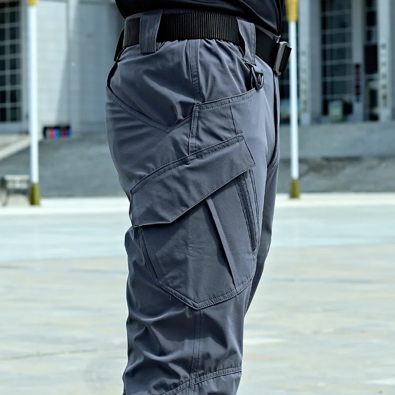 2024 New Mens Casual Tactical Pants Multiple Pocket Elasticity Outdoor Quick Dry Tacitcal Trousers Men Slim Fat Cargo Pant 5XL