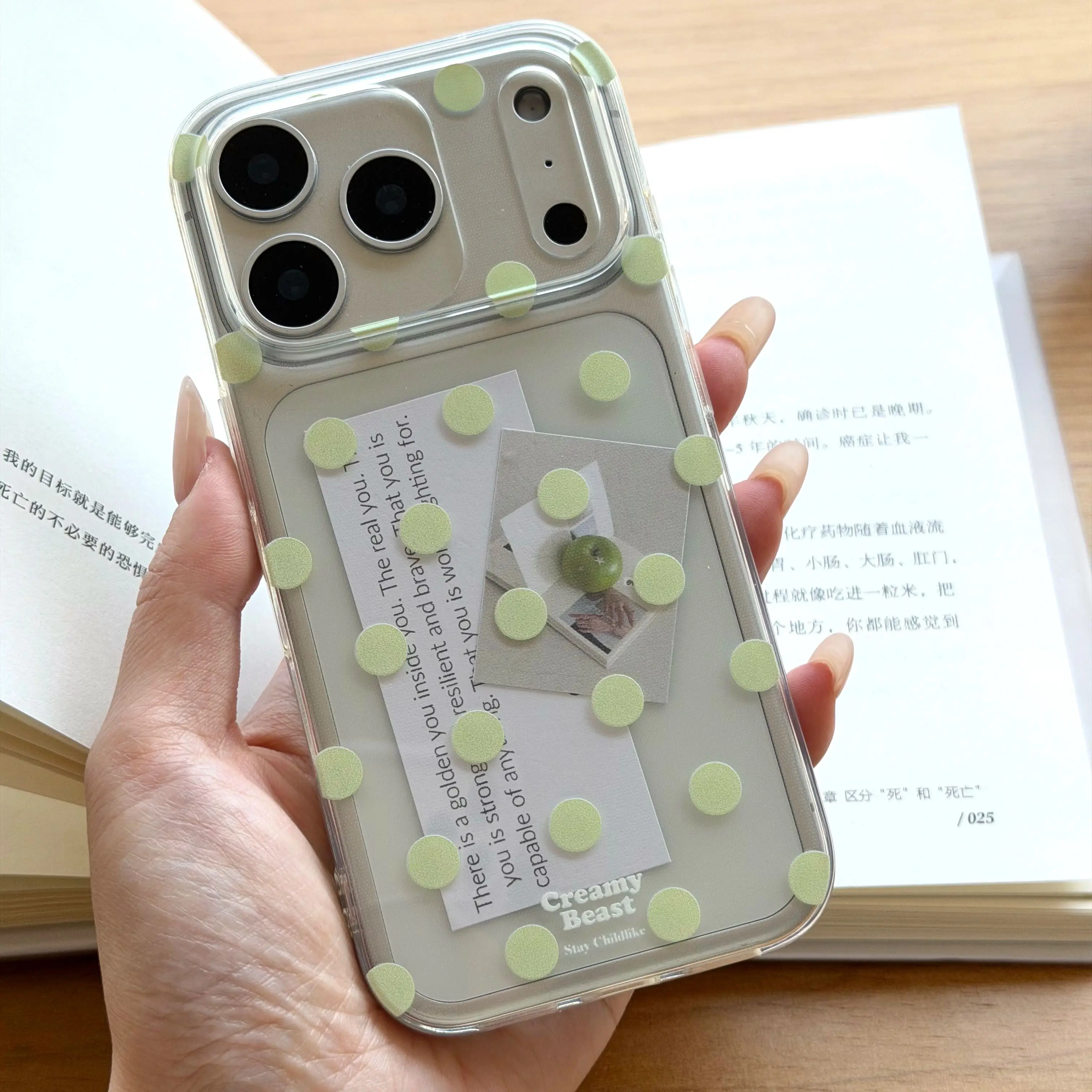 Green Polka Dots Korean Ins Phone Case For Samsung Galaxy S26 S25 S24 S23 S22 S21 S20 FE Note20 Note10 Plus Ultra Lite 5G Cover