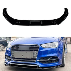 Gloss Black Front Lower Bumper Spoiler Lip Splitter For Audi S3 8V 2013-2016 Front Bumper Lip Diffuser Spoiler