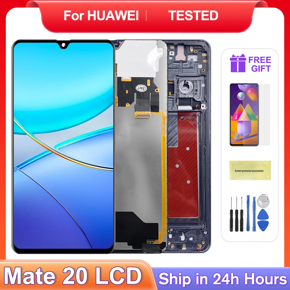 For HUAWEI Mate 20 For AMOLED Mate20 6.53\'\'HMA-L29 L09 LX9 AL00 TL00 LCD Display Touch Screen Digitizer Assembly Replacement