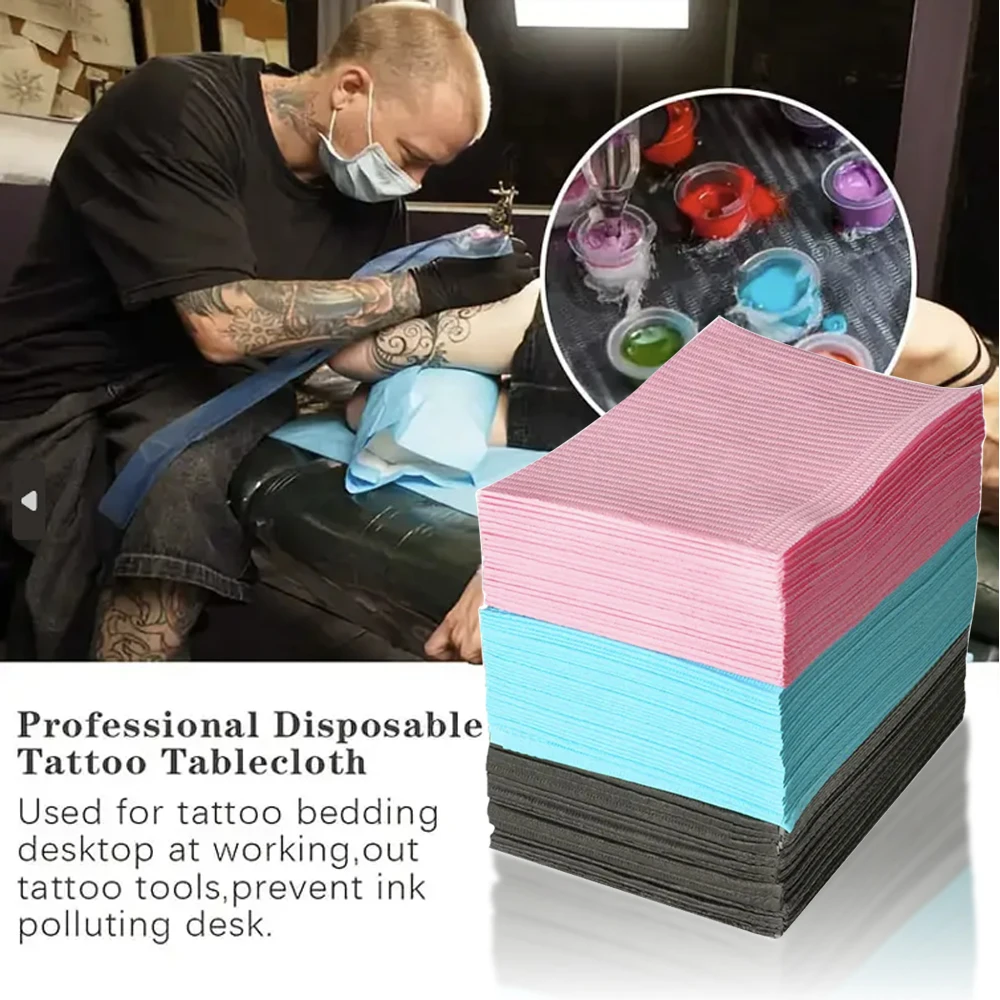 

50pcs Disposable Tattoo Table Covers Waterproof Dental Bibs Sheets Personal Hygiene Underpad for Tattoo Studio