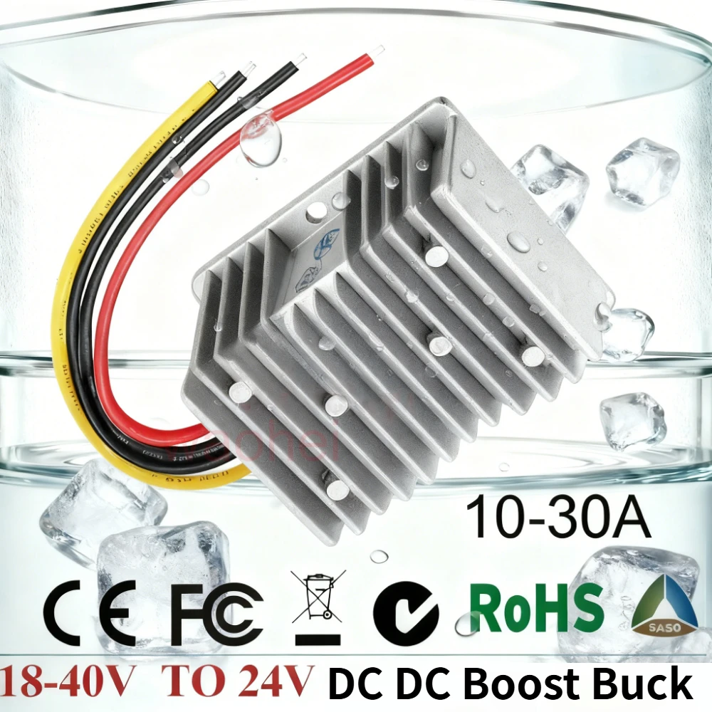 

18-40V 36V 24V to 24V 10-30A DC DC Boost Buck Converter Stabilizer Voltage Regulator Power Supply For Cars Boats 24 Volt ROHS CE