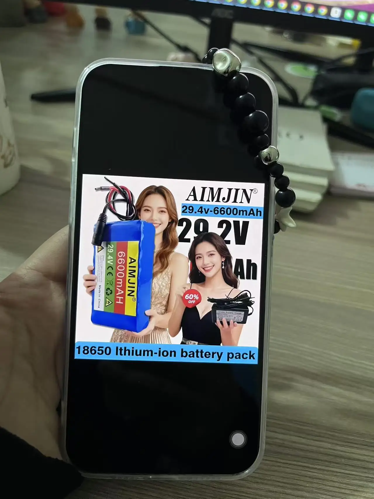 

100% Original 7S2P 24V lithium-ion battery pack with 29.4V 6600mAh 18650 battery, equipped with charger