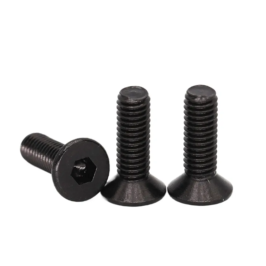 M4 M5 M6 M8 M10 5/6/8/10-100mm Black 10.9 Grade Steel DIN7991 Hex Hexagon Socket Flat CSK Countersunk Allen Key Head Screw Bolt