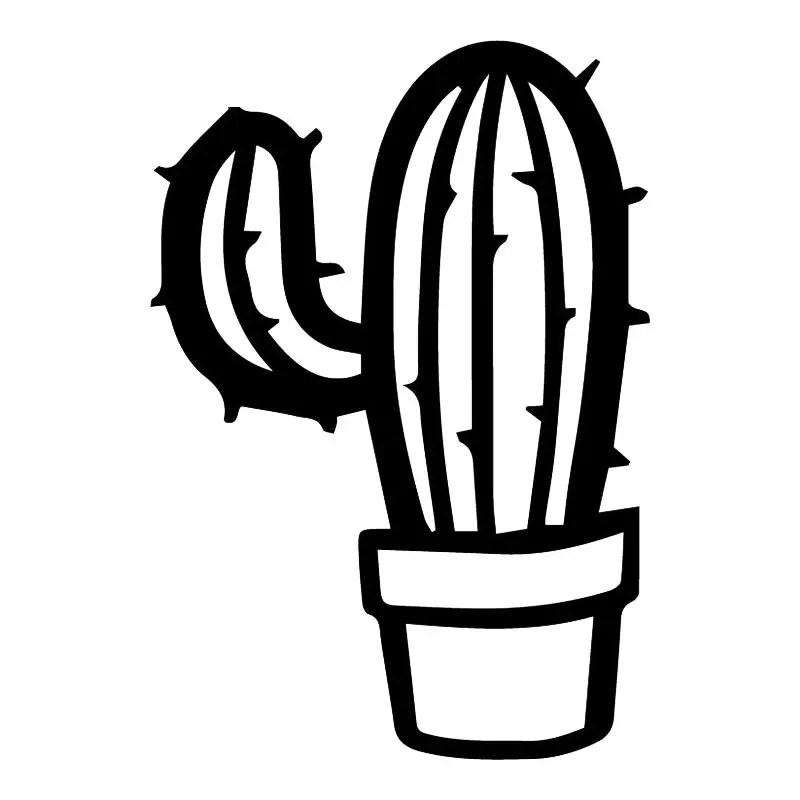 

Car Stickers Interesting Cactus Plants Creative PVC Car Decoration Accessories Decals Waterproof Sunscreen Black/white,17cm*12cm