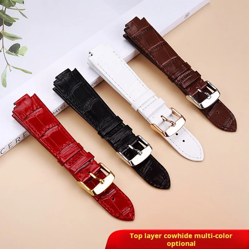 For Louis Vuitton Tambour Cowhide Watchband Lv Quick Release Genuine Leather Watch Strap 18-10mm 21-12mm Men women Metal buckle