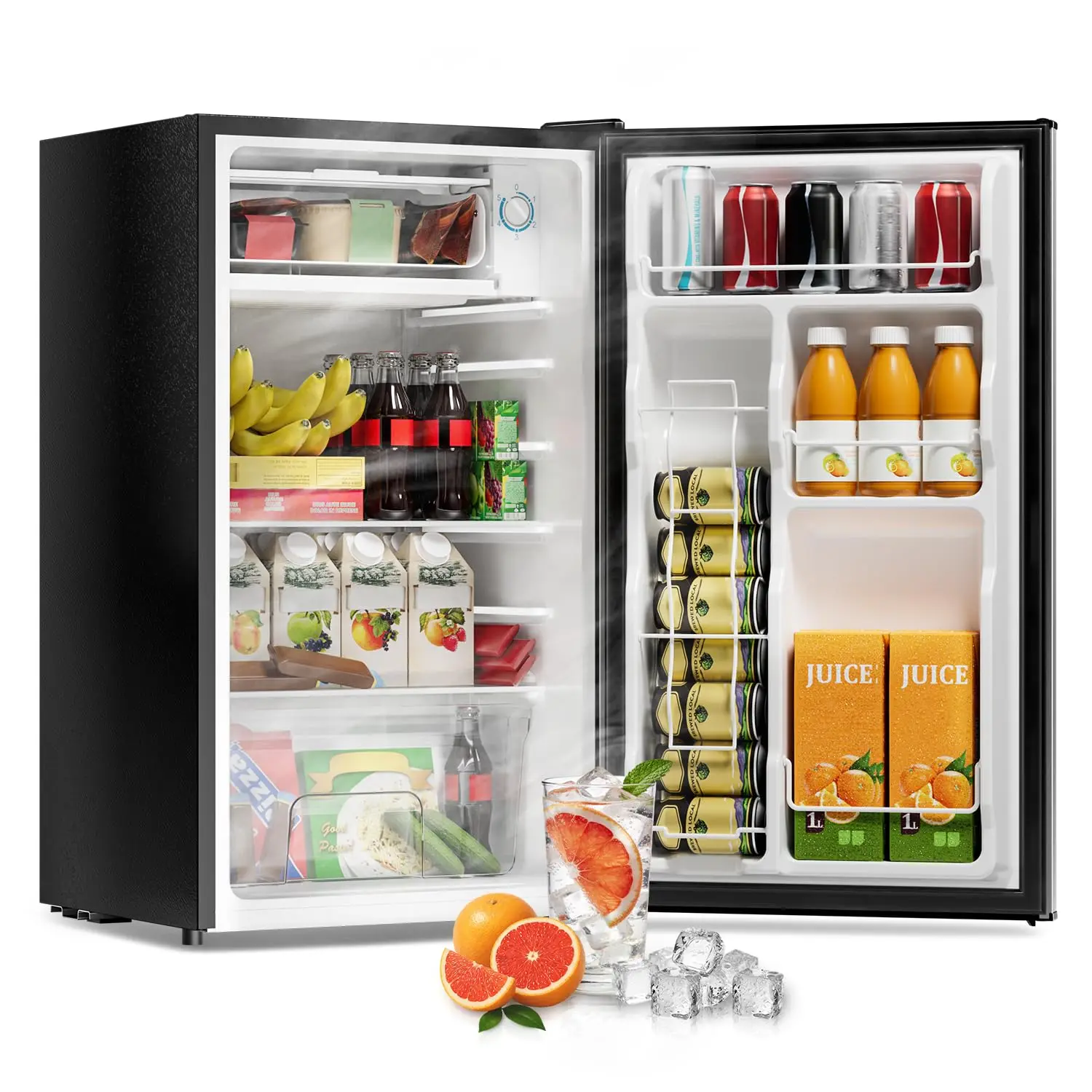 3.2 Cu Ft Mini Fridge with Freezer Single Door Upright Freezer, Customized