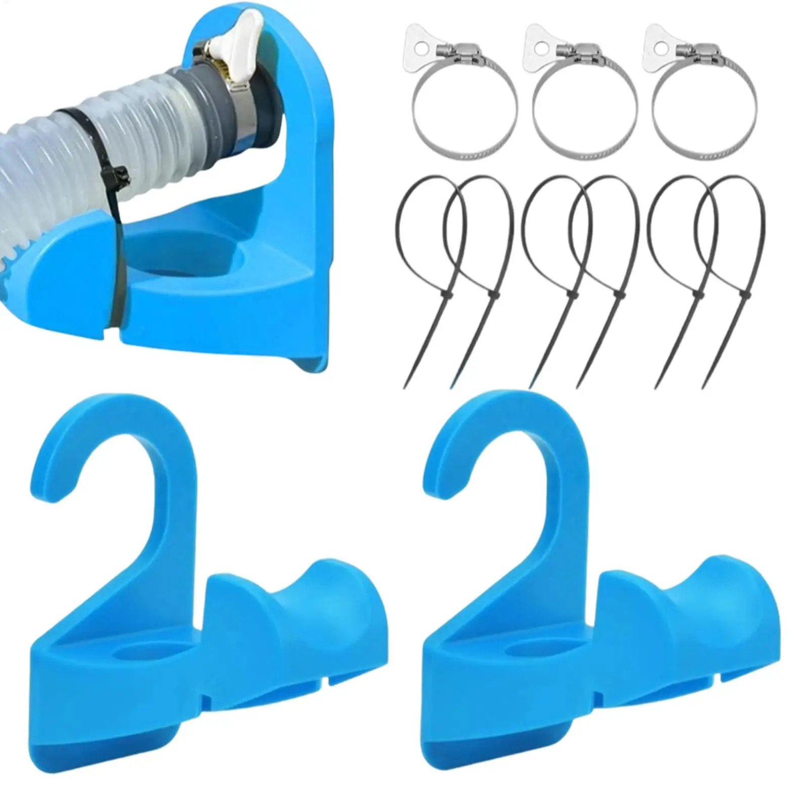 3pcs Non-slip Leak Proof Pool Pipe Holders Tube Hangers for Indoor Outdoor Garden Farm Beach Party Water Pipe Fixing