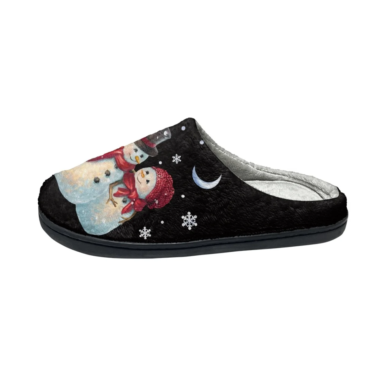 Winter House Warm Cotton Slippers Christmas Design Women's Indoor Warm Flats Footwear Dropshipping Non-Slip Couple Home Slides