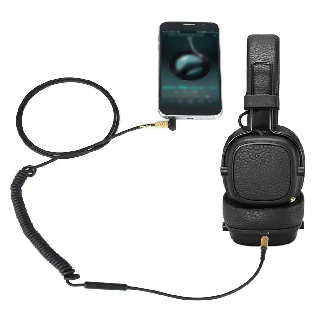 Cables trenzados duraderos Control de volumen micrófono extensión Cable de auriculares Cable de Audio Cable de auriculares para Marshall