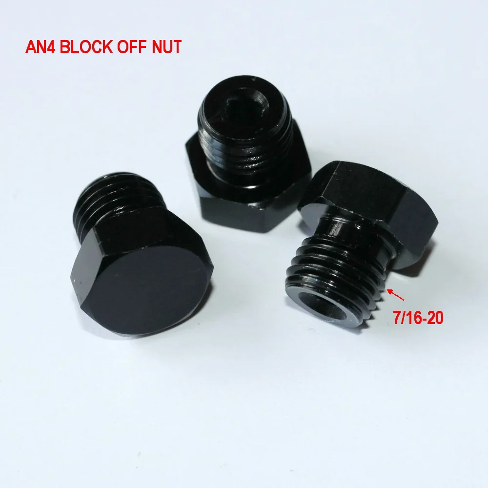 

AN4 Block Off Nut Black T6061