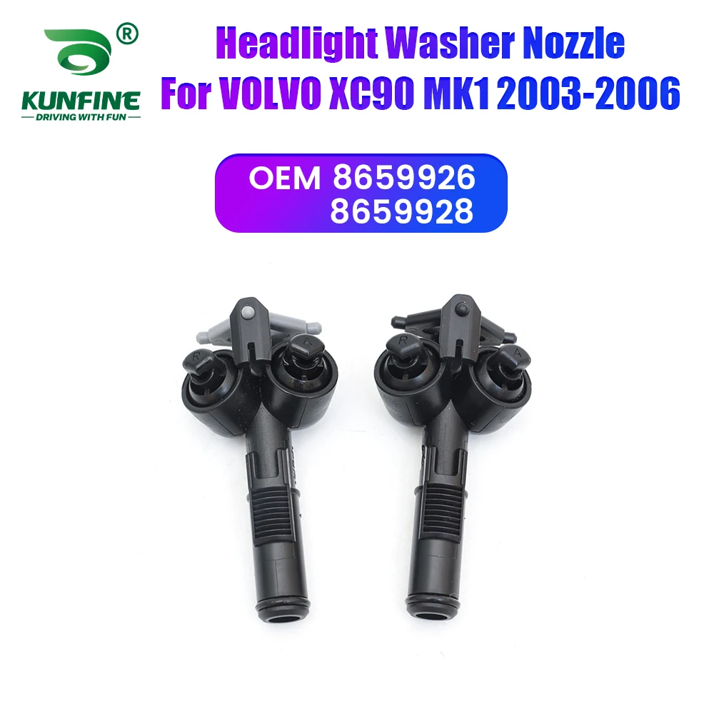 

Car Headlight Front Bumper Washer Spray Nozzle Jet Headlamp Pump Cover For VOLVO XC90 MK1 2003-2006 8659926 8659928