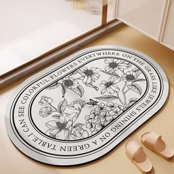 40*60cm Anti-slip Bathroom Mat Entrance Rug Mat Quick Water Absorption Small carpet for Living Room Kitchen Hallway Rug Carpet