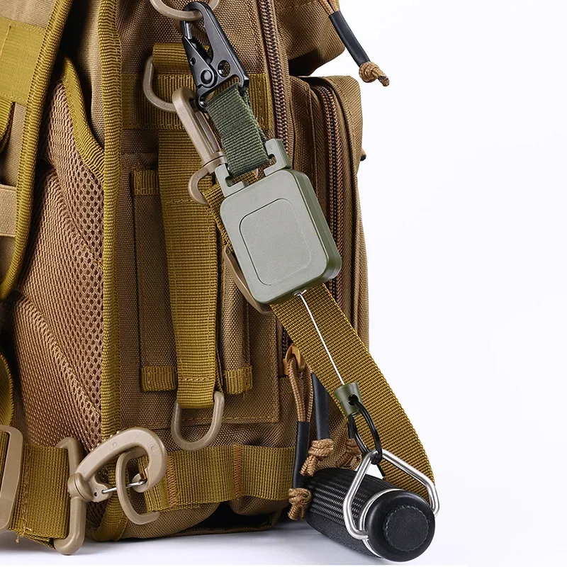 Cordino Retrattile Antifurto Per Telefono – 60cm, Moschettone, Gancio A Granchio, Acciaio Interno, Per Escursioni, Alpinismo, Viaggi