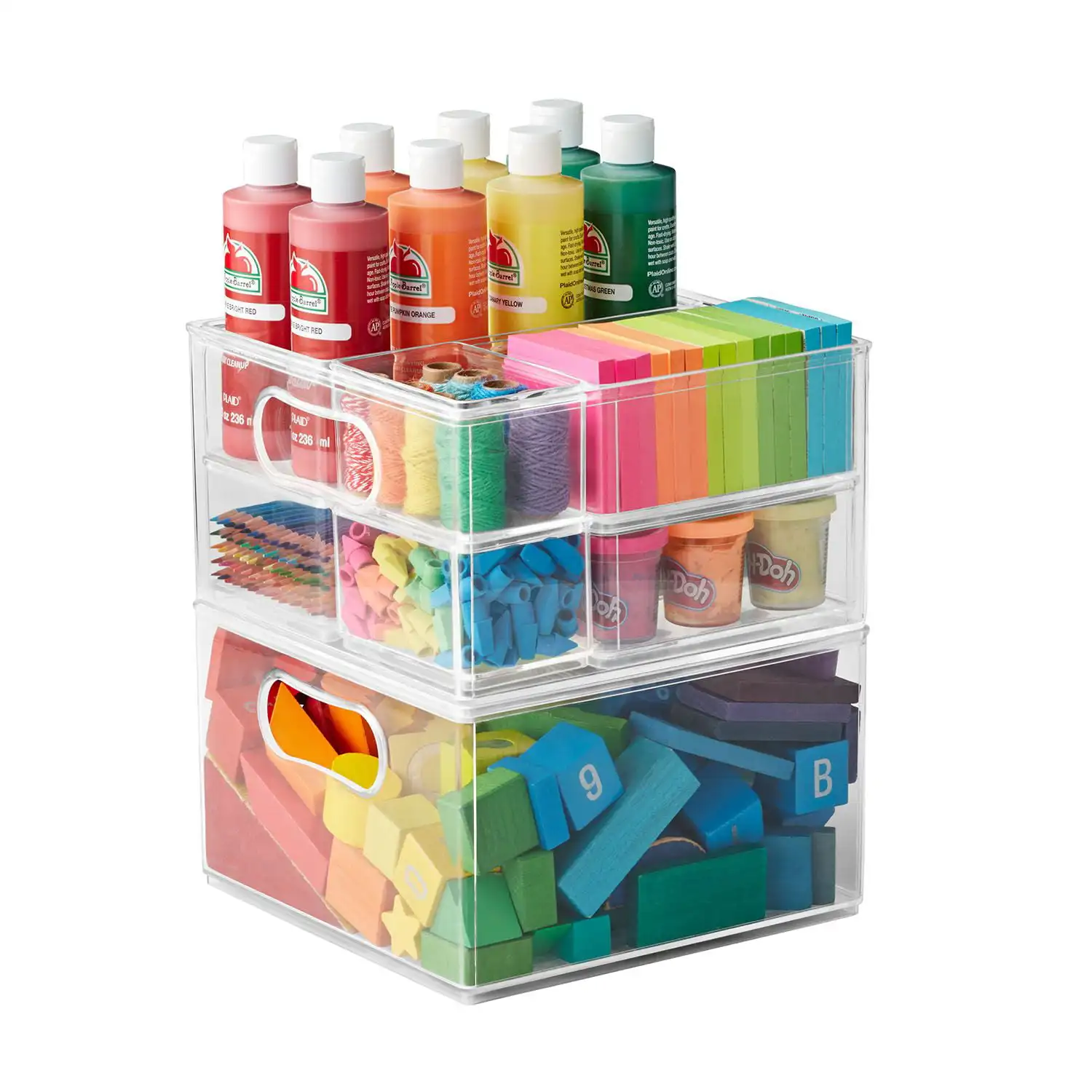 

Modern Vibe 8 Piece Multipurpose Edit, Plastic Modular Storage Organizer