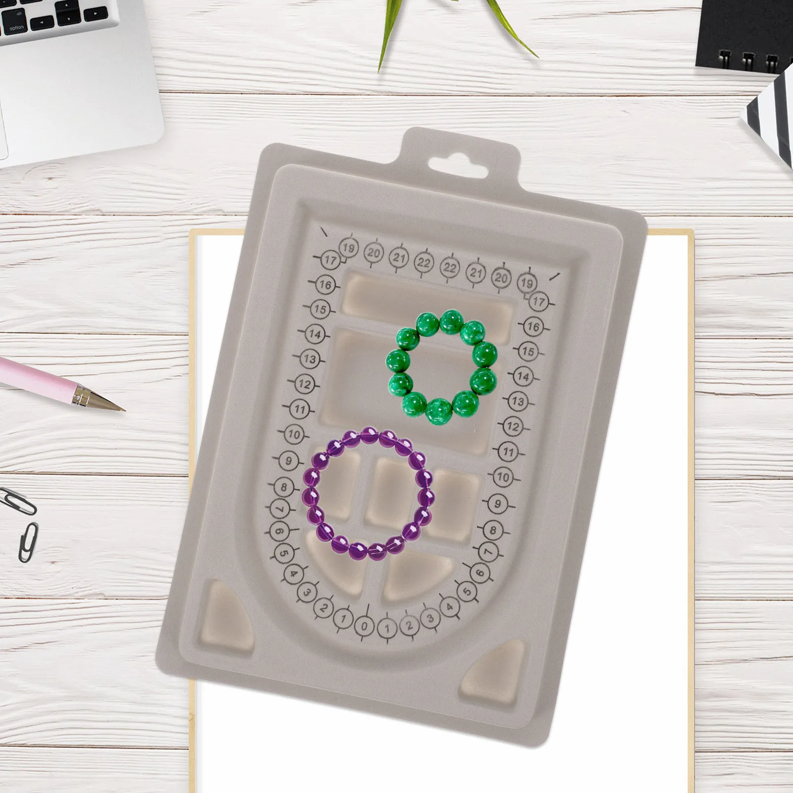 Bead Design Board Jewelry Making Supplies Organizer Groove Design Prevents Beads Rolling Easy Carry Craft Lovers Gift