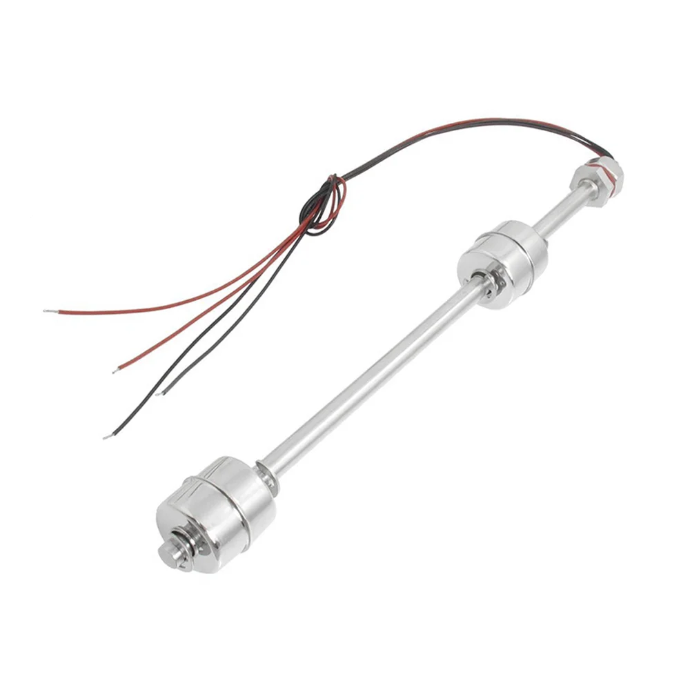 220V 200mm Liquid Float Switch Water Level Sensor Stainless Steel Double Ball