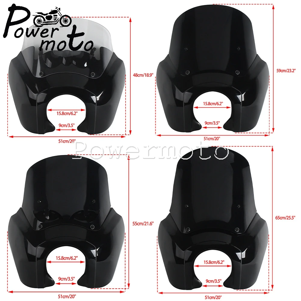 For Harley Softail M8 Low Rider S 114 117 FXLRS 2020-2026 T-Sport Front Fairing W/Baja Designs LP6 LED Light Bracket Mount Kits view 5