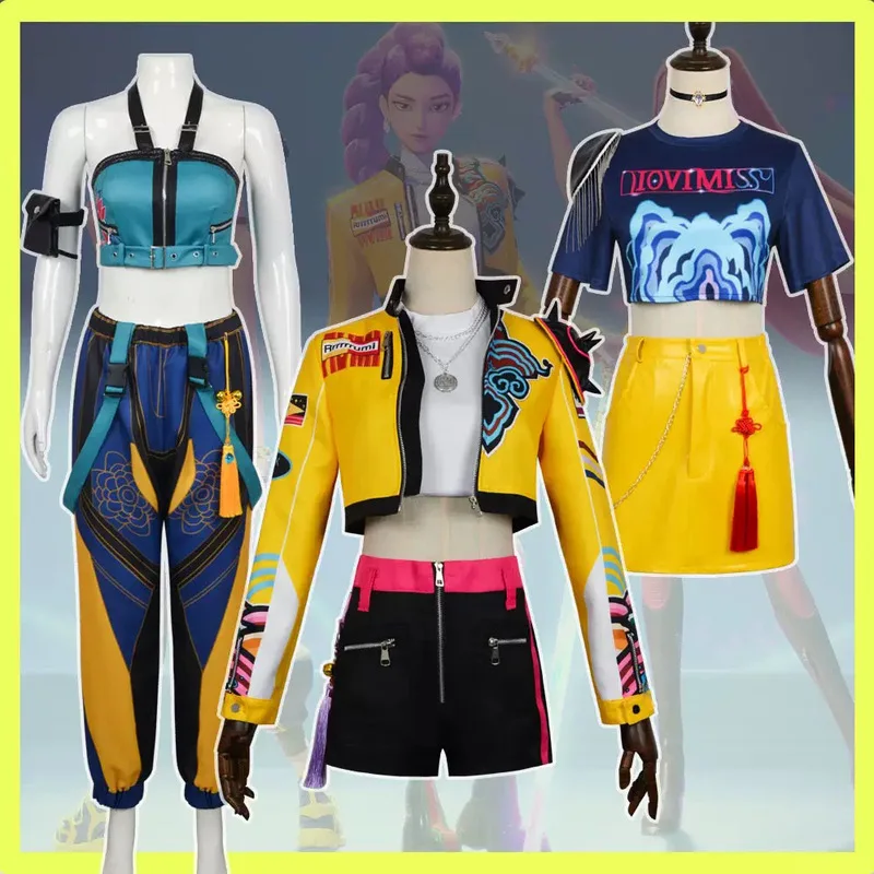 

K-POP Kids Rumi Zoey Mira Cosplay Demon Hunters Costume Women Girls Black Golden Suit Saja Boys Halloween Role Playing Outfits ﻿