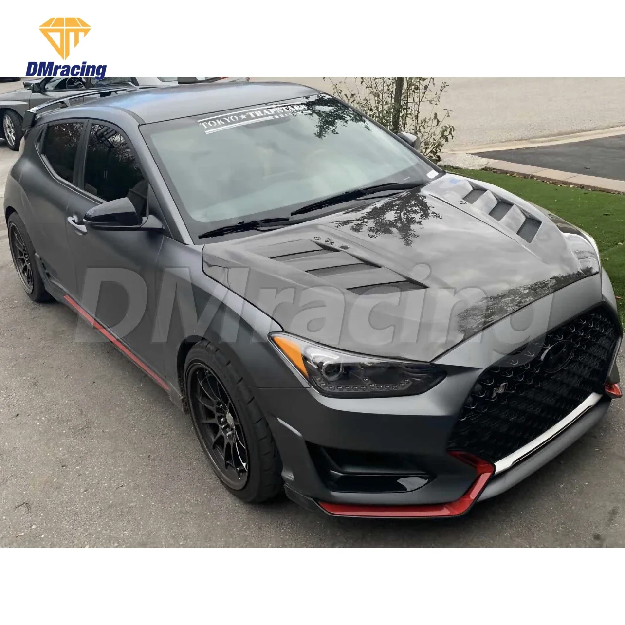 Amuse Style Carbon Fiber Vented Hood Bonnet for Hyundai Veloster N 2019-2022！