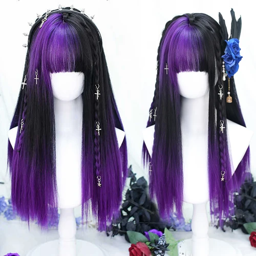 BEAUTYENTER peluca con malla Frontal sintética recta para mujer 26 pulgadas de largo degradado marrón rojo Rubio resaltado pelucas frontales peluca de Cosplay