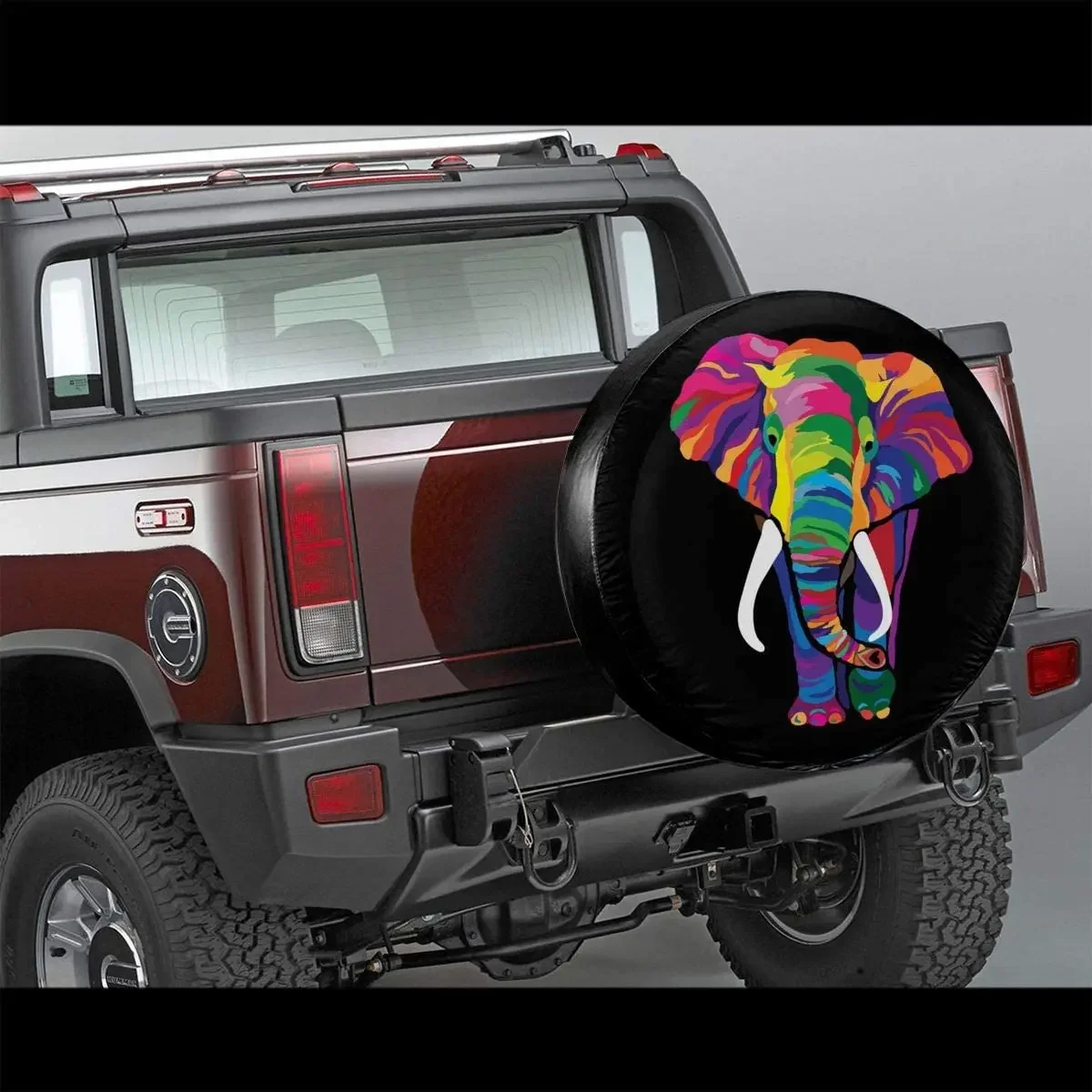 Colorful Elephant Spare Tire Cover Waterproof Dust-Proof UV Sun Wheel Tire Cover Fit Fits most vehicle tire covers