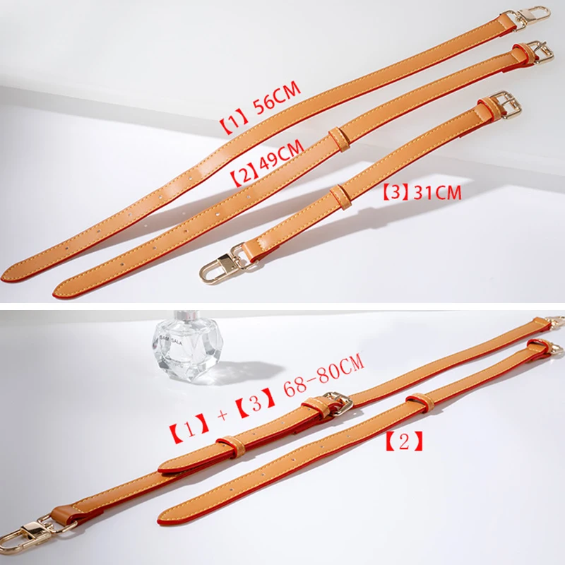 100% Genuine Leather Bag Strap Adjustable Dual-use Solid Color Handbags Strap For Bags Replacement Shoulder Bag Strap Bag Belts