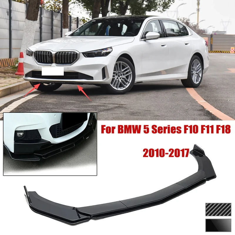 5pcs Front Bumper Shovel For BMW 5 Series F10 F11 F18 2010-2017 Spoiler Front Bumper Deflector Anti Scratch Protection Device