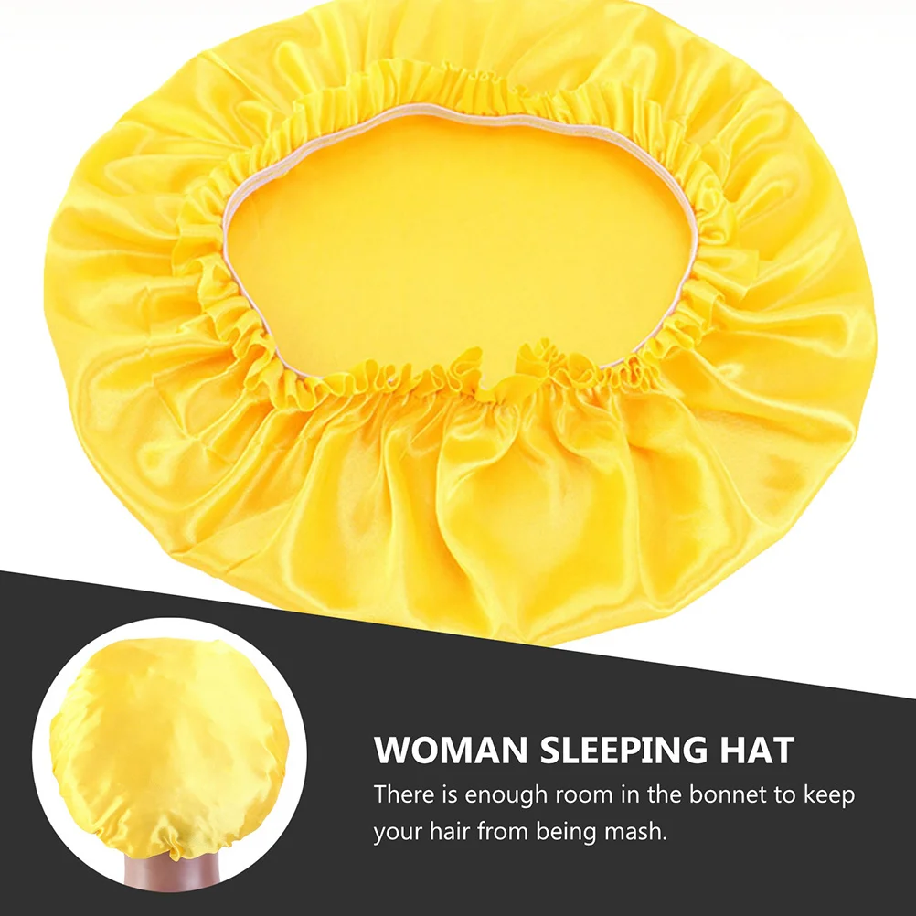 

2Pcs Premium Beauty Sleeping Satin Caps Round Lace Night Hair Salon Hair Care Sleep Bonnet Woman Sleeping Hat Beauty Hat