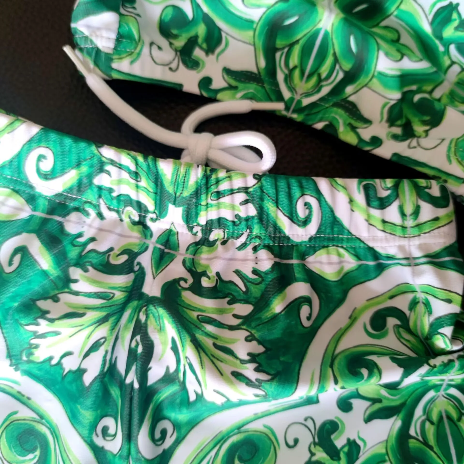Green Floral Kids Swim Trunks 10 Kids summer swim trunks