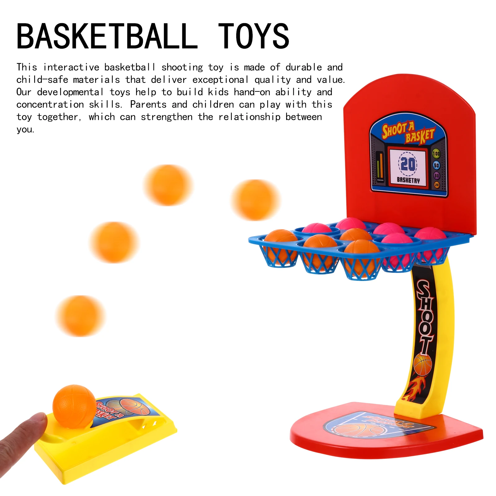 

1 set 1 Set Basketball Premium Plastic Educational Game For Basketball Kids Interactive Desktop Sports Plaything
