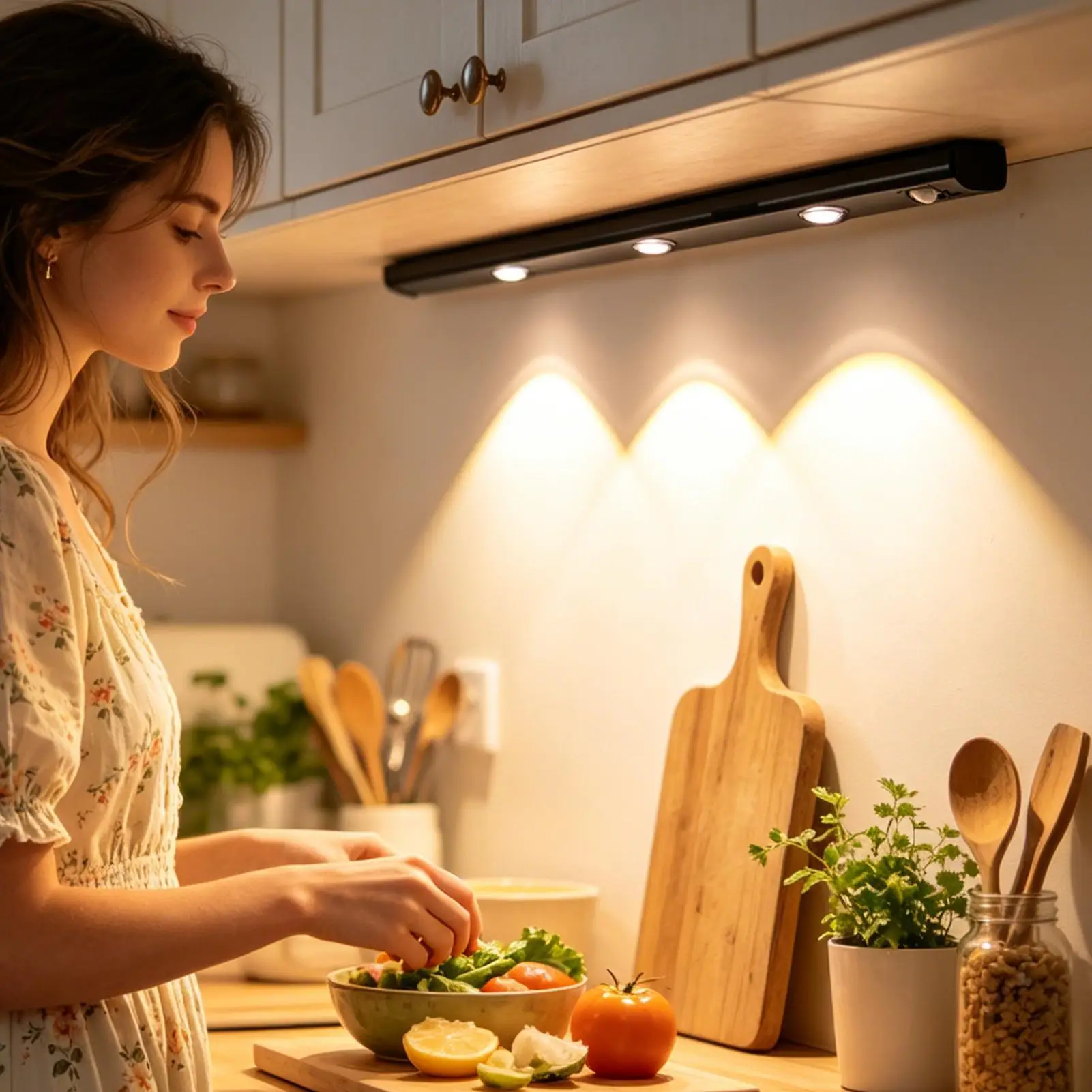 

Under Cabinet Lighting 0.9W LED Rechargeable Cordless Indoor Motion Sensor Closet Lights For Kitchen Corridor Utility Room