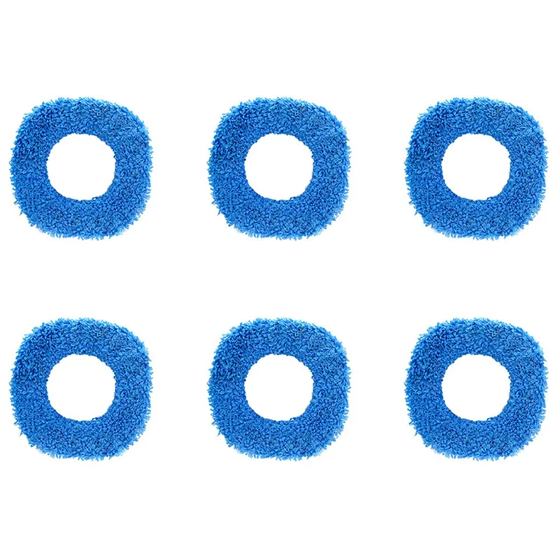 ممسحة A83X-6X للاستعمال مرة واحدة، وسادات بديلة متينة وقابلة للغسل من الألياف الدقيقة، قماش ممسحة دفع الغبار للمكنسة الكهربائية الجافة والرطبة، أزرق