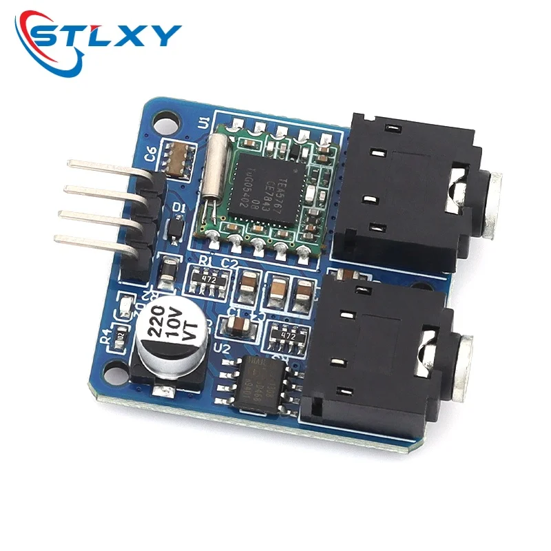 Stlxy Mini TEA5767 FM Radio Module 76 108MHZ Stereo Reception With Antenna Protection Diode Filter For Arduino DIY