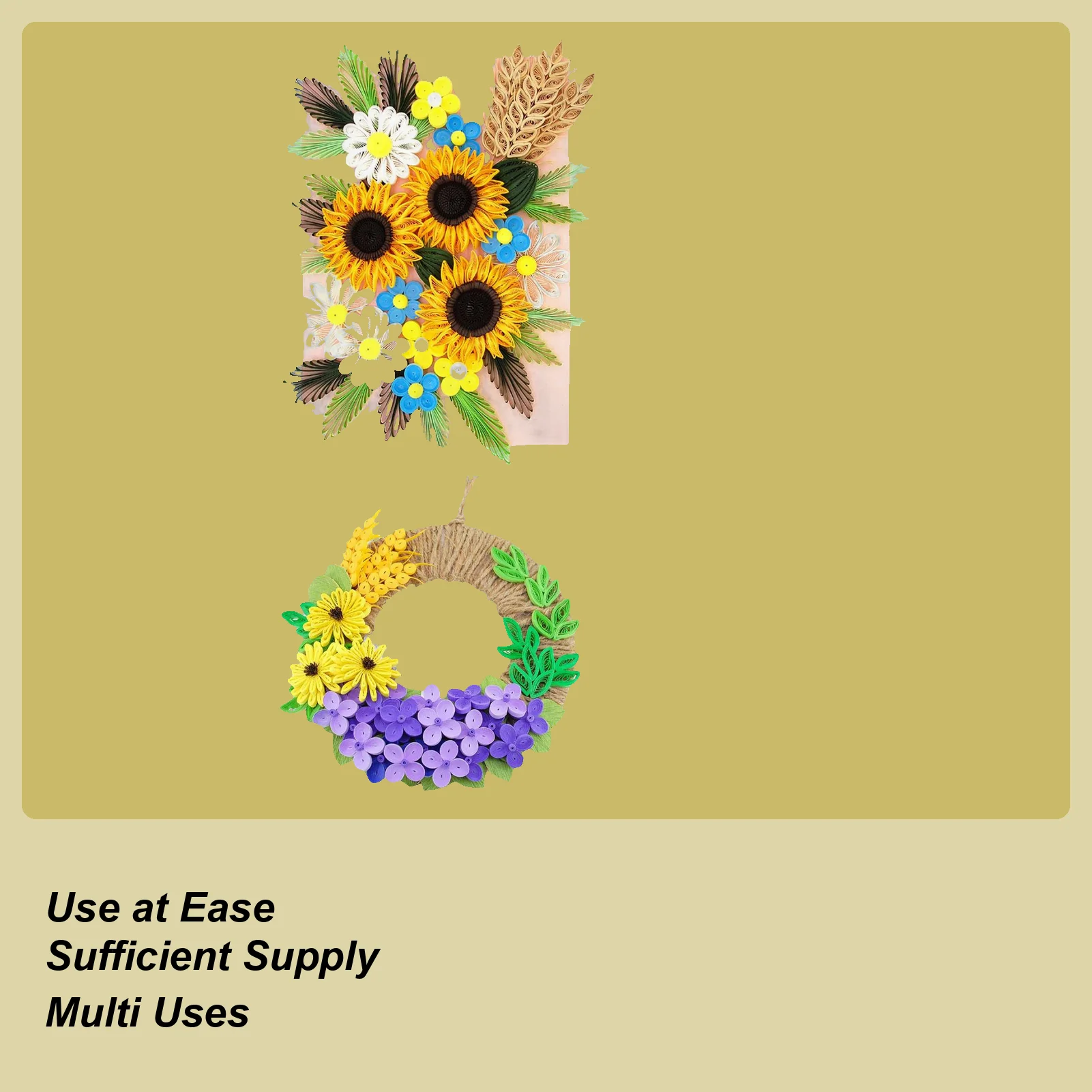 

Paper Quilling Kit Supplies Decoration Colorful Party 3D Flower Quilling Paper For Women Adults Beginner Craft Birthday