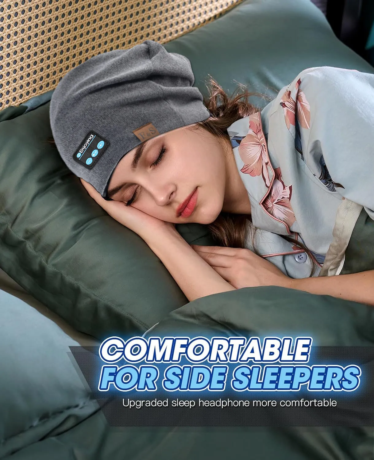 سماعة رأس بخاصية البلوتوث سماعة رأس ذكية لاسلكية للنساء قبعة صغيرة المتكلم الصيد التخييم تشغيل الموسيقى سماعة ربيع الخريف قبعة