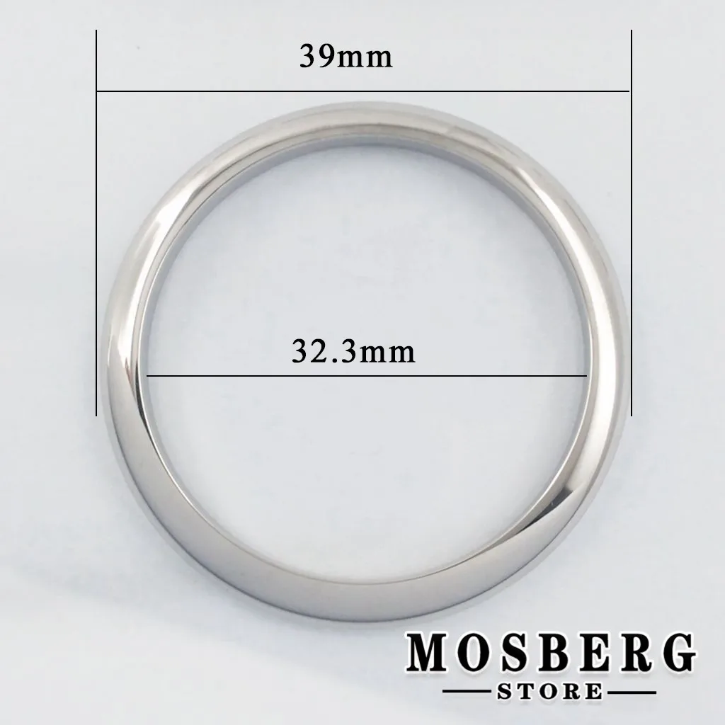 Silver Fluted Bezel Stainless Steel Fit 36mm 39mm Watch Case Ring Replacement Repair Parts High Quality