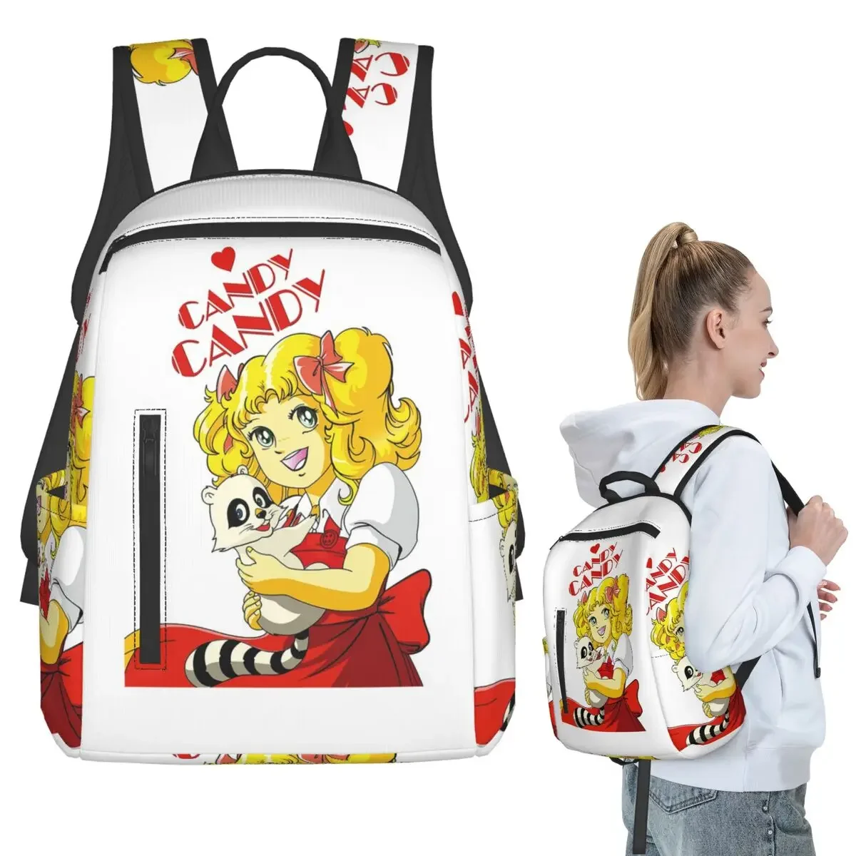 Candy Candy Anime Manga The Best Anime Of The 70s Backpack Student BookBag Kids School Bag Laptop Shoulder Bags Boys Girls