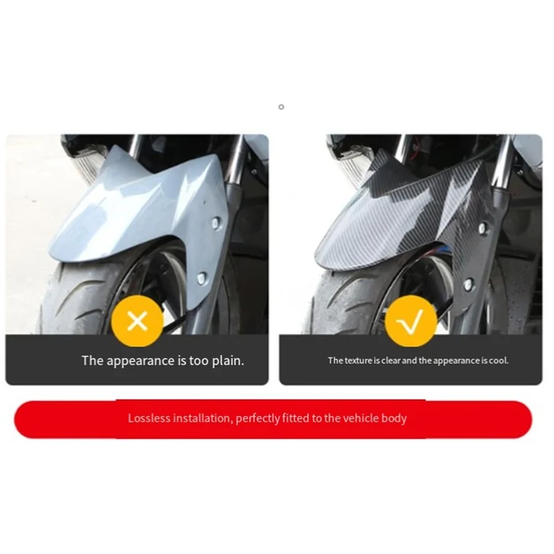 

Motorcycle Front Wheel Fender Mudguard For Yamaha Nmax 155 2020-2024 Carbon Fiber Fender Decorative Accessories