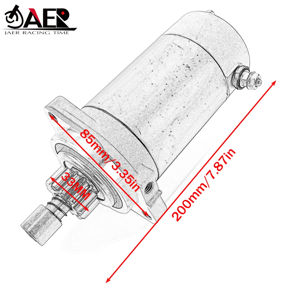 814980M Starter Motor for Mercury 20HP 20C 6A9-010112 6A9-250820 25HP 30HP 40HP 2-stroke Outboard Starter 96359M 97693M