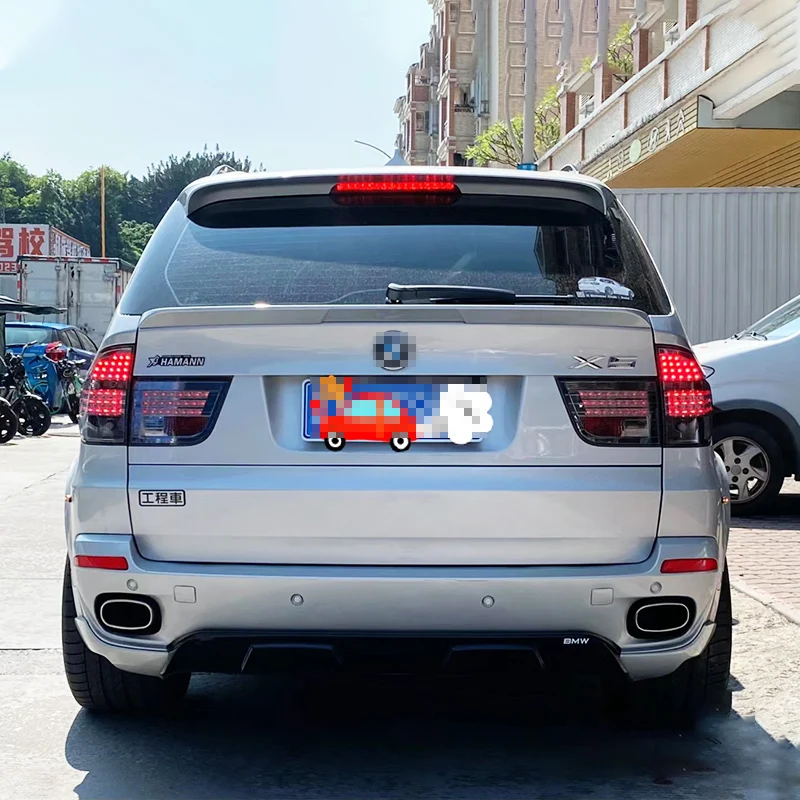 For 2006--2013 BMW X5 E70 Rear Middle Spoiler Wings Tail Lip Spoiler High Quali ABS Plastic Tuning Body Kit Accessories Styling